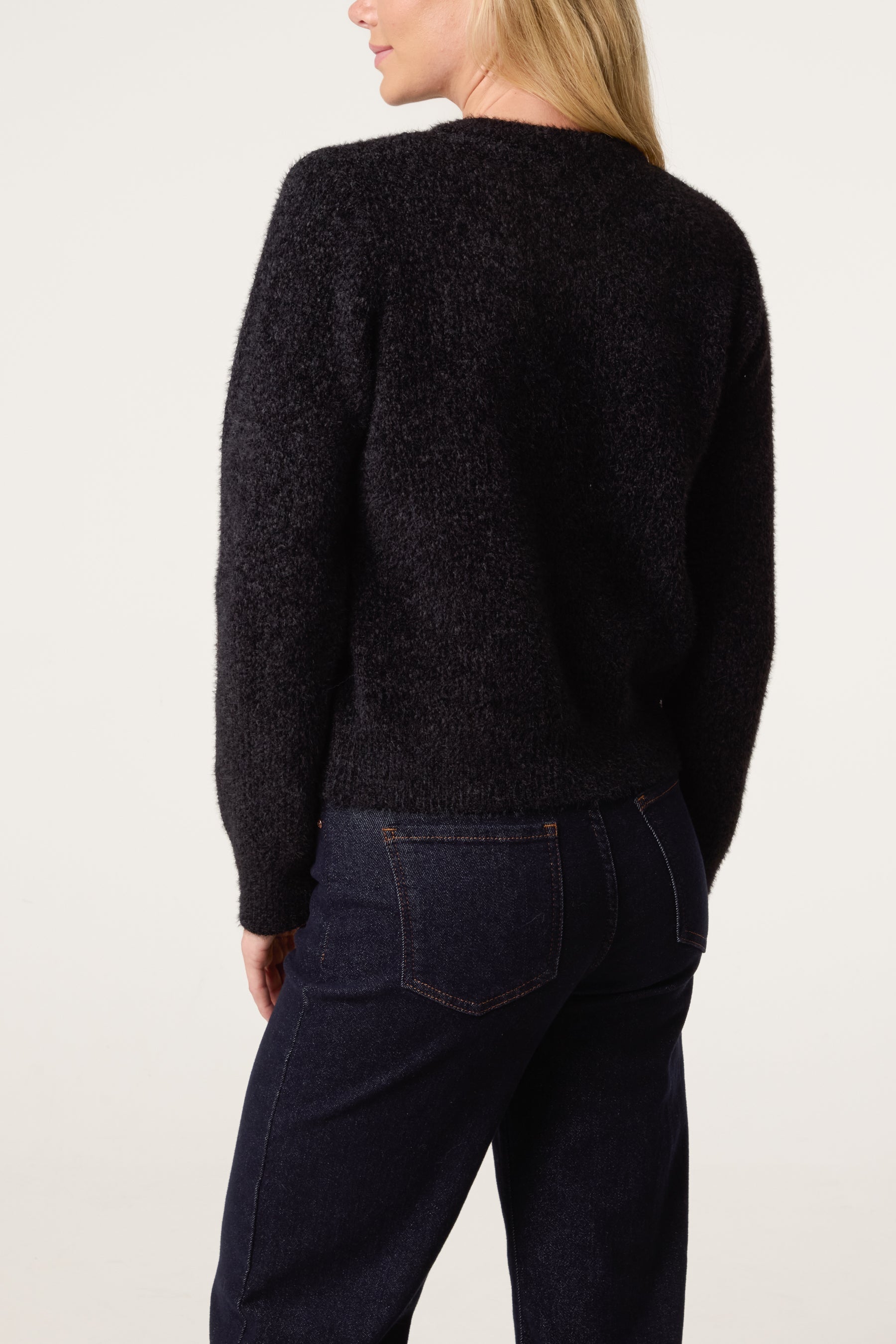 Women's Cardigan with Soft Textured Finish
