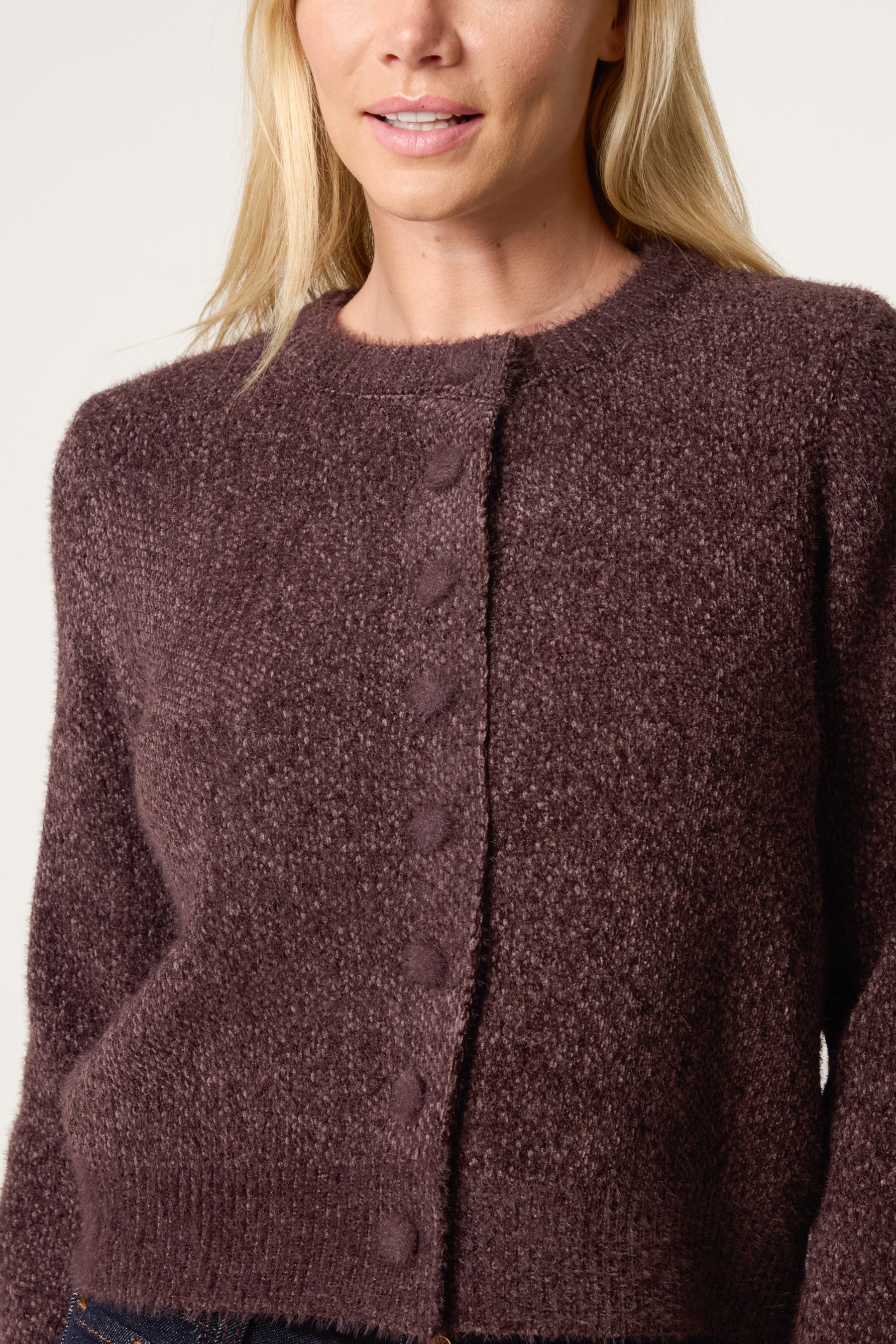 Women's Cardigan with Soft Textured Finish