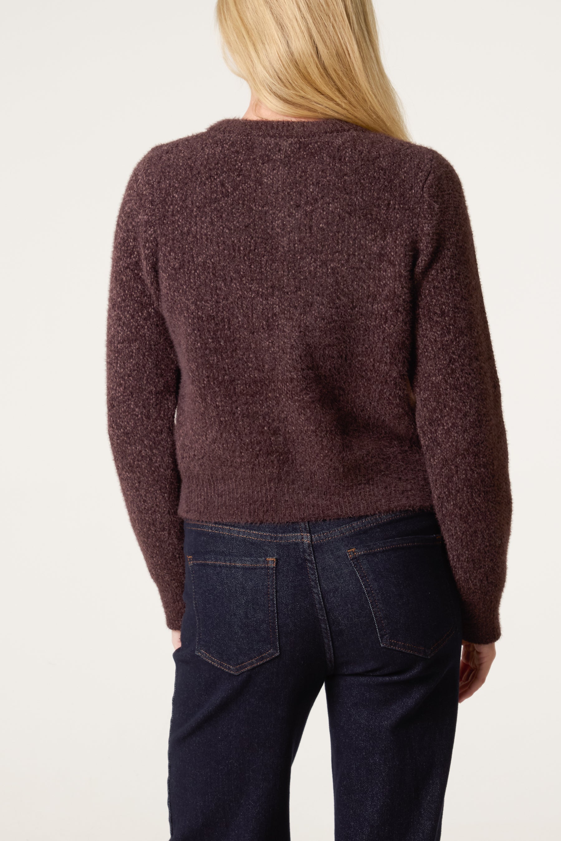 Women's Cardigan with Soft Textured Finish