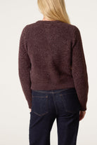 Women's Cardigan with Soft Textured Finish
