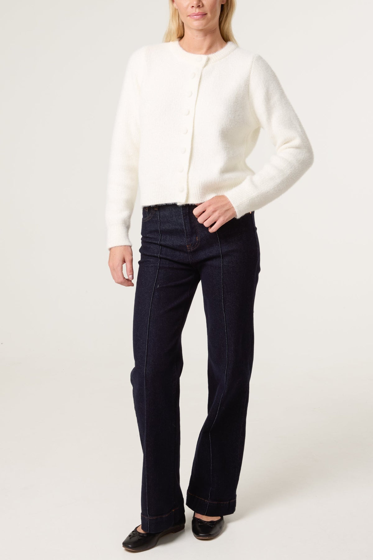 Women's Cardigan with Soft Textured Finish