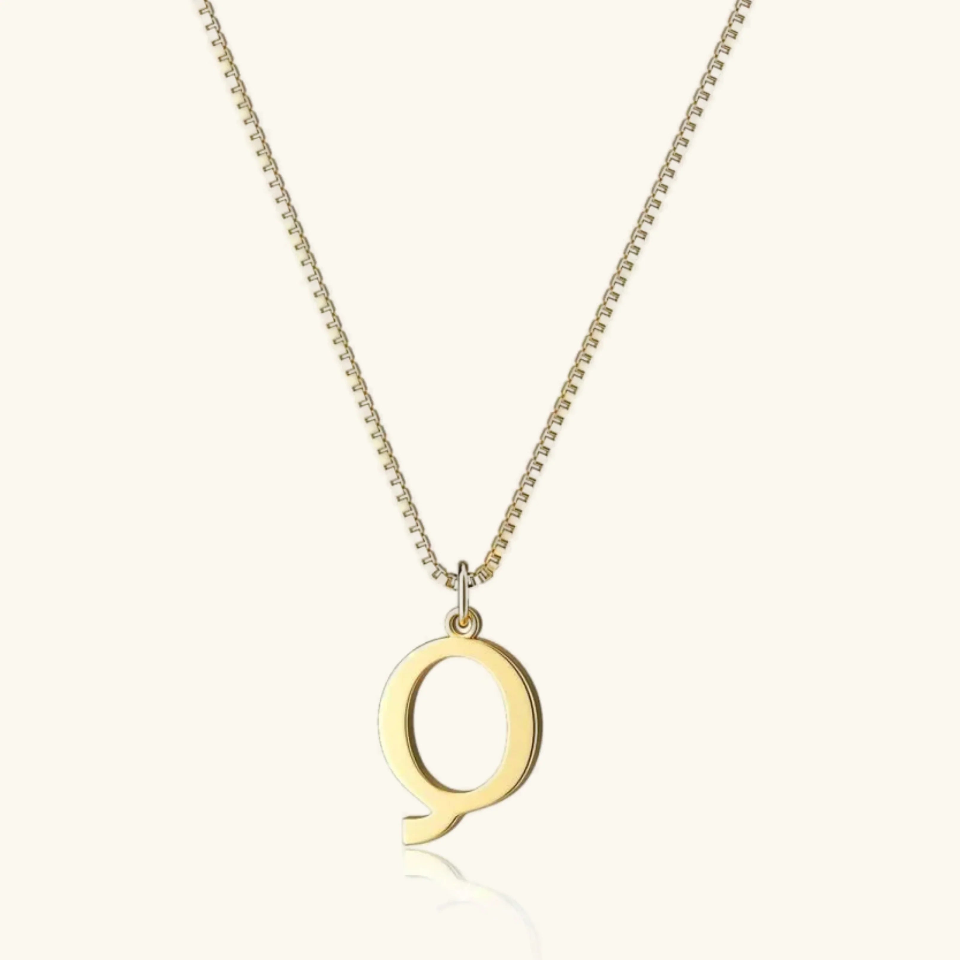Women's Initial Pendant Necklace - Gold-Tone Letter Charm