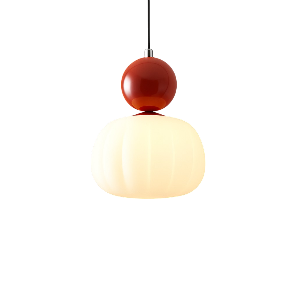 Art Deco Pendant Light - Acrylic Globe Shade Ceiling Lamp