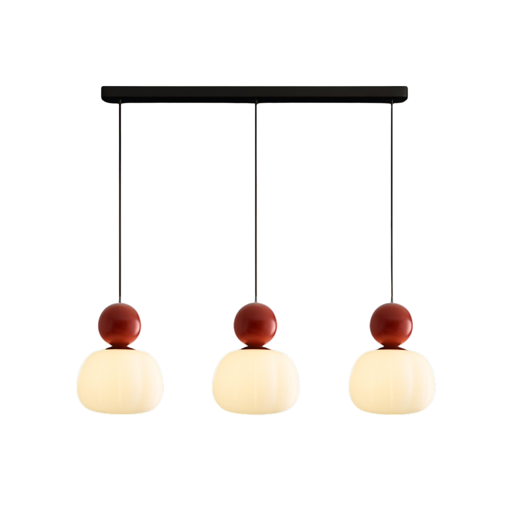 Art Deco Pendant Light - Acrylic Globe Shade Ceiling Lamp