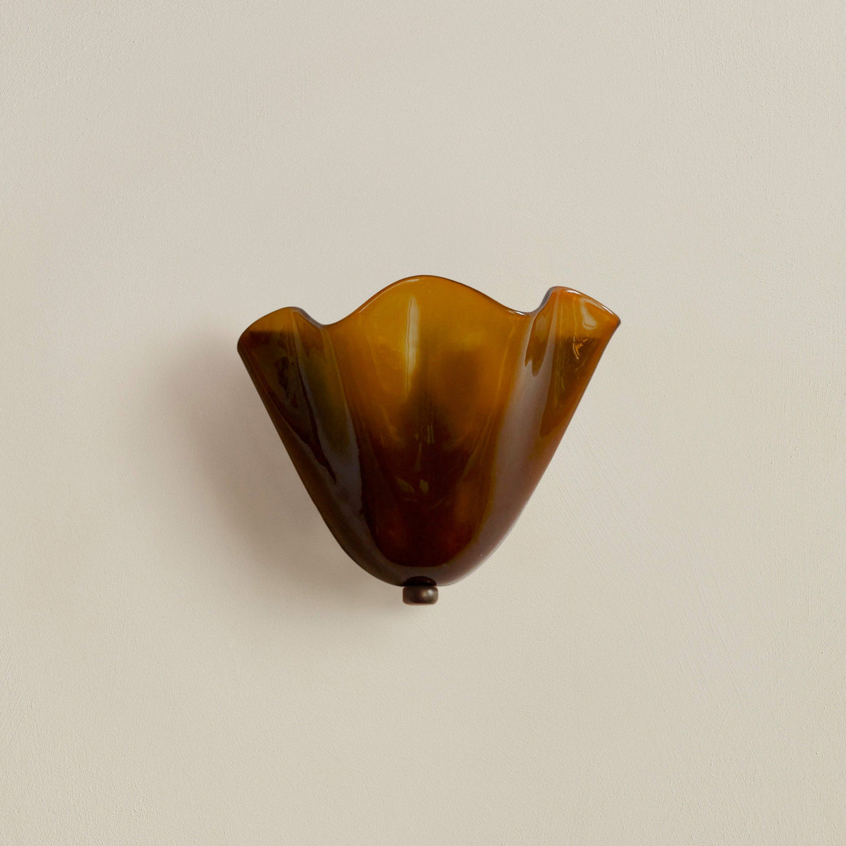 Retro Colored Glass Wall Light with Shell Design – 28cm 4