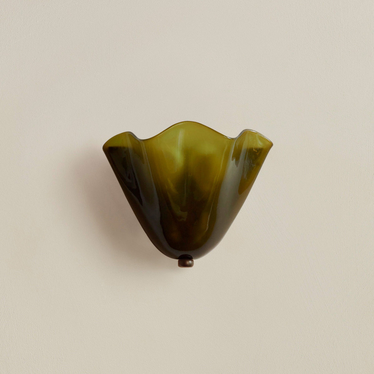 Retro Colored Glass Wall Light with Shell Design – 28cm 5