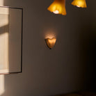 Retro Colored Glass Wall Light with Shell Design – 28cm 7