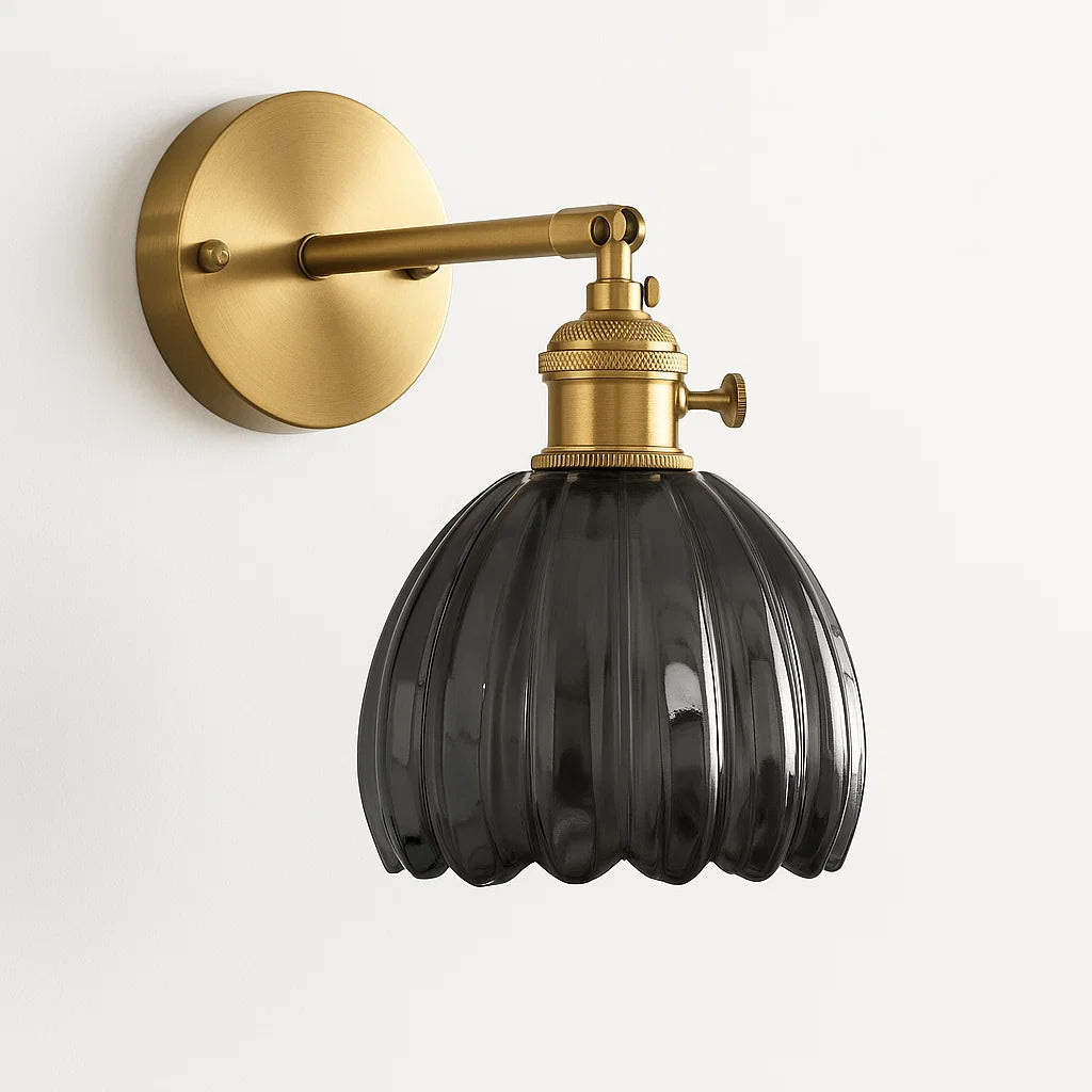 Tulip Shade Wall Light - Glass Sconce for Bedroom and Hallway