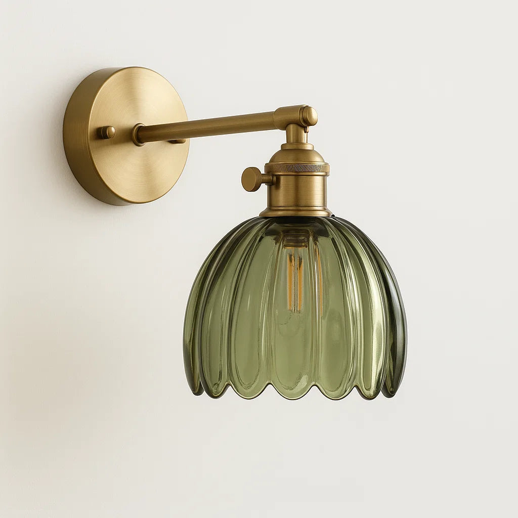 Tulip Shade Wall Light - Glass Sconce for Bedroom and Hallway