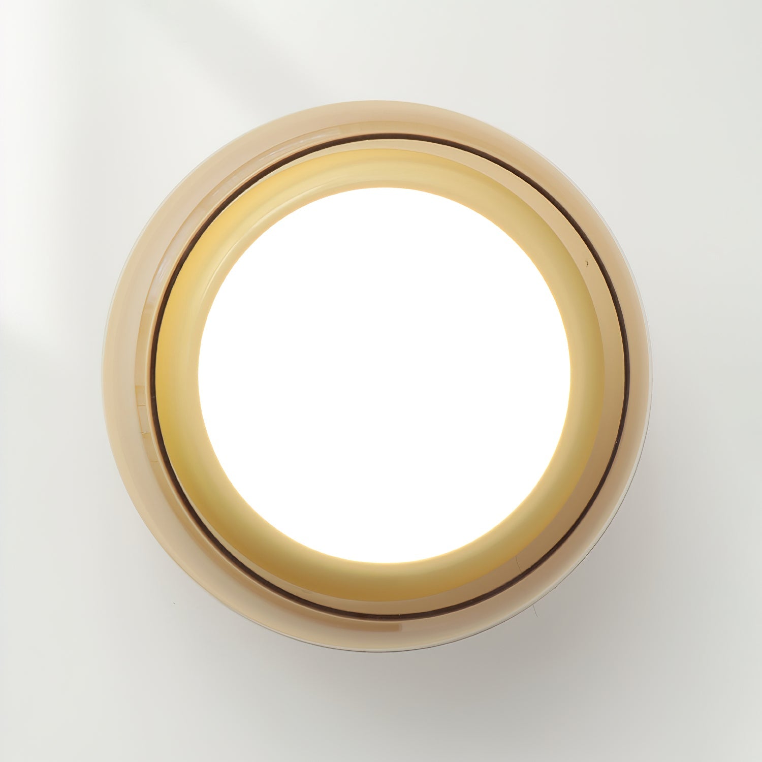 Retro Glass Flush Mount Ceiling Light with Smoked Glass Shade