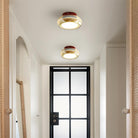 Retro Glass Flush Mount Ceiling Light with Smoked Glass Shade