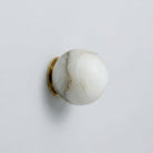 round modern japandi marble wall sconce