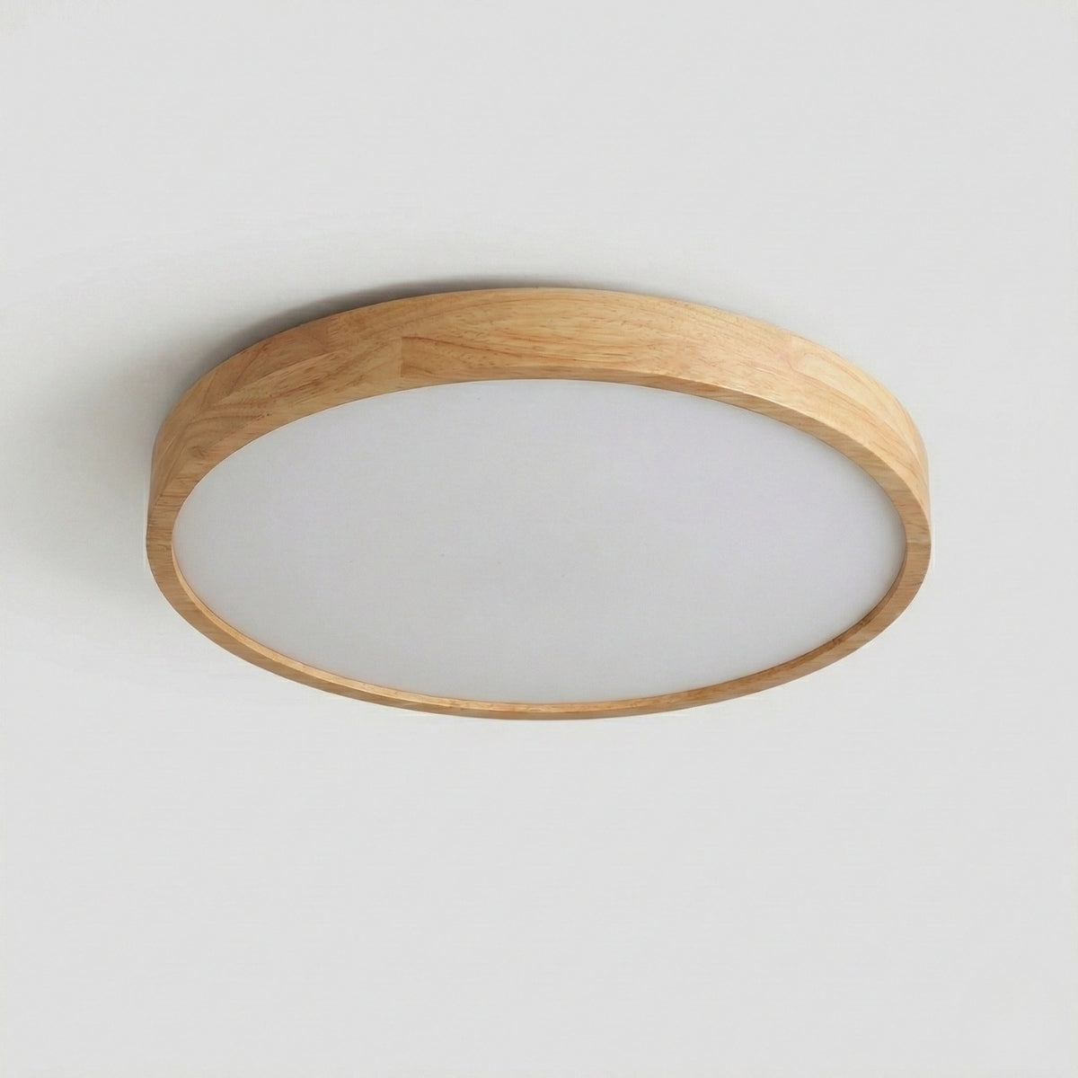 round scandinavian wood ceiling light