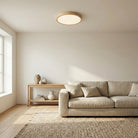 round scandinavian wood ceiling light