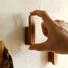 Rustikale Wandhaken Holz - 4 Stück Hakenleiste für Garderobe & Dekoration 0