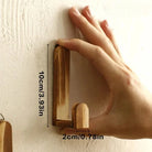 Rustikale Wandhaken Holz - 4 Stück Hakenleiste für Garderobe & Dekoration 5
