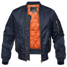 Men's Padded Bomber Jacket with Zip Pockets