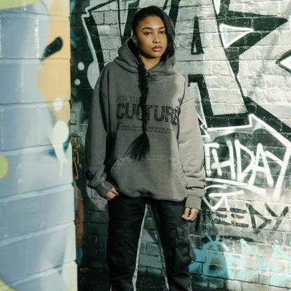 Dante Hoodie Uniseks | "For The Culture" Hoodie met Rhinestone Details