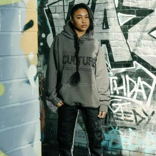 Dante Hoodie Uniseks | "For The Culture" Hoodie met Rhinestone Details