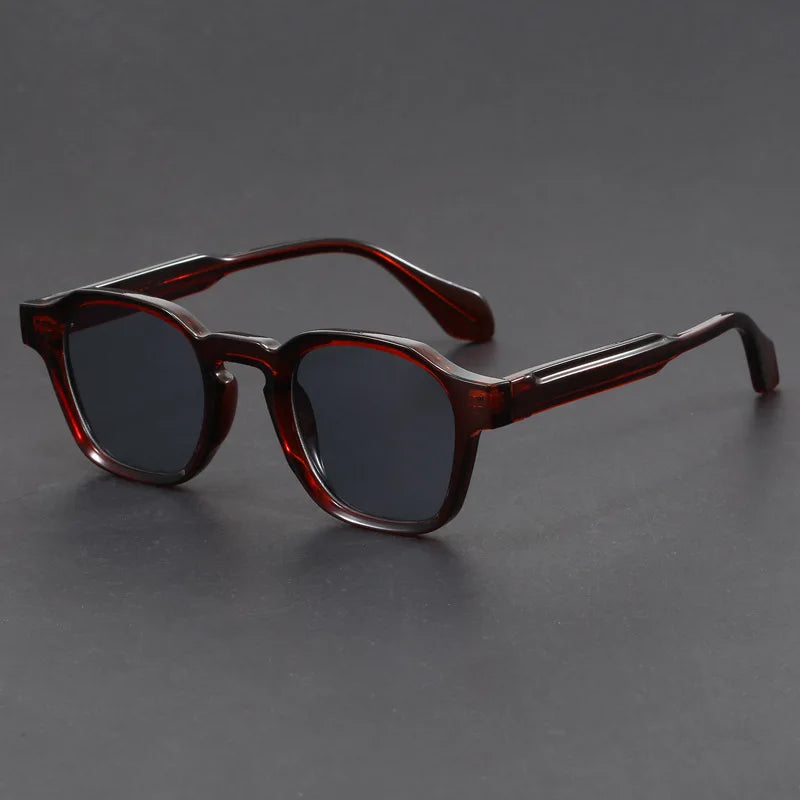 Square Frame Retro Sunglasses - UV Protective Polycarbonate Lenses