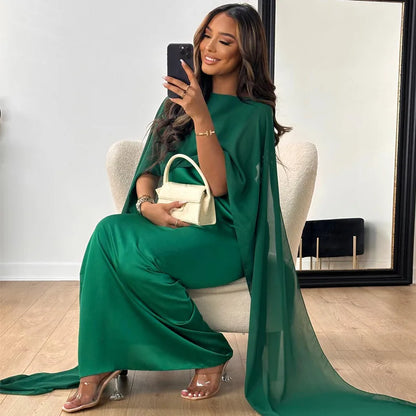 Oriana | Dames Satijnen Maxi Jurk met Luxe Glans – voor Elegante Lente- & Zomerlook