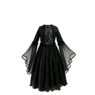 Black gothic lace dress with bell sleeves, dress only