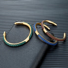 Men's Leather Cuff Bracelet - Stainless Steel and Braided Leather