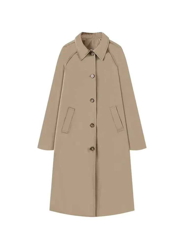 Rose Trenchcoat Dames | Tijdloze Voorjaarsjas met Subtiele Ruitjesvoering