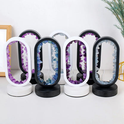 Amethist Lamp – Natuurlijke Paarse Kristallen voor Rustgevende Verlichting in Slaapkamer of Meditatiehoek