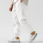 Women's Linen-Blend Jogger Pants – Tapered Drawstring Fit