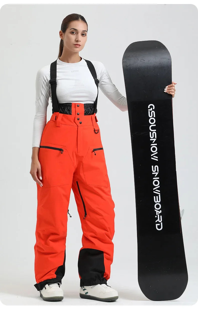 Dames Waterdichte en Winddichte Snowpants – Thermisch, Zwart, Ideaal voor Skiën en Snowboarden in de Winter