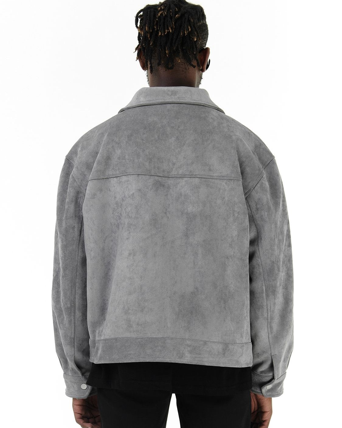 Men's Field Jacket in Vegan Suede with Functional Pockets