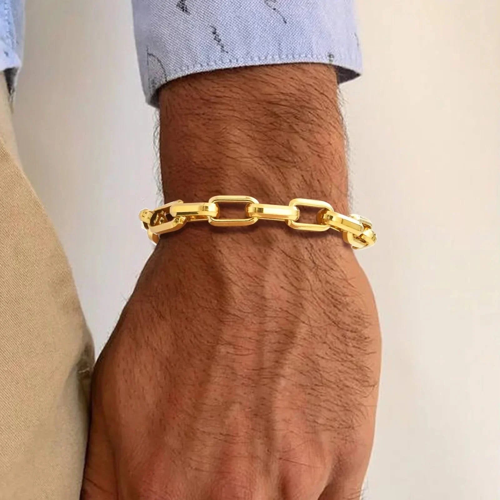 Men's Stainless Steel Chain Link Bracelet