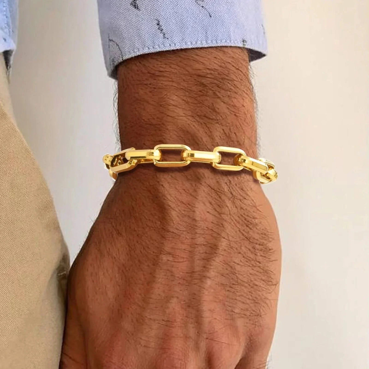 Men's Stainless Steel Chain Link Bracelet