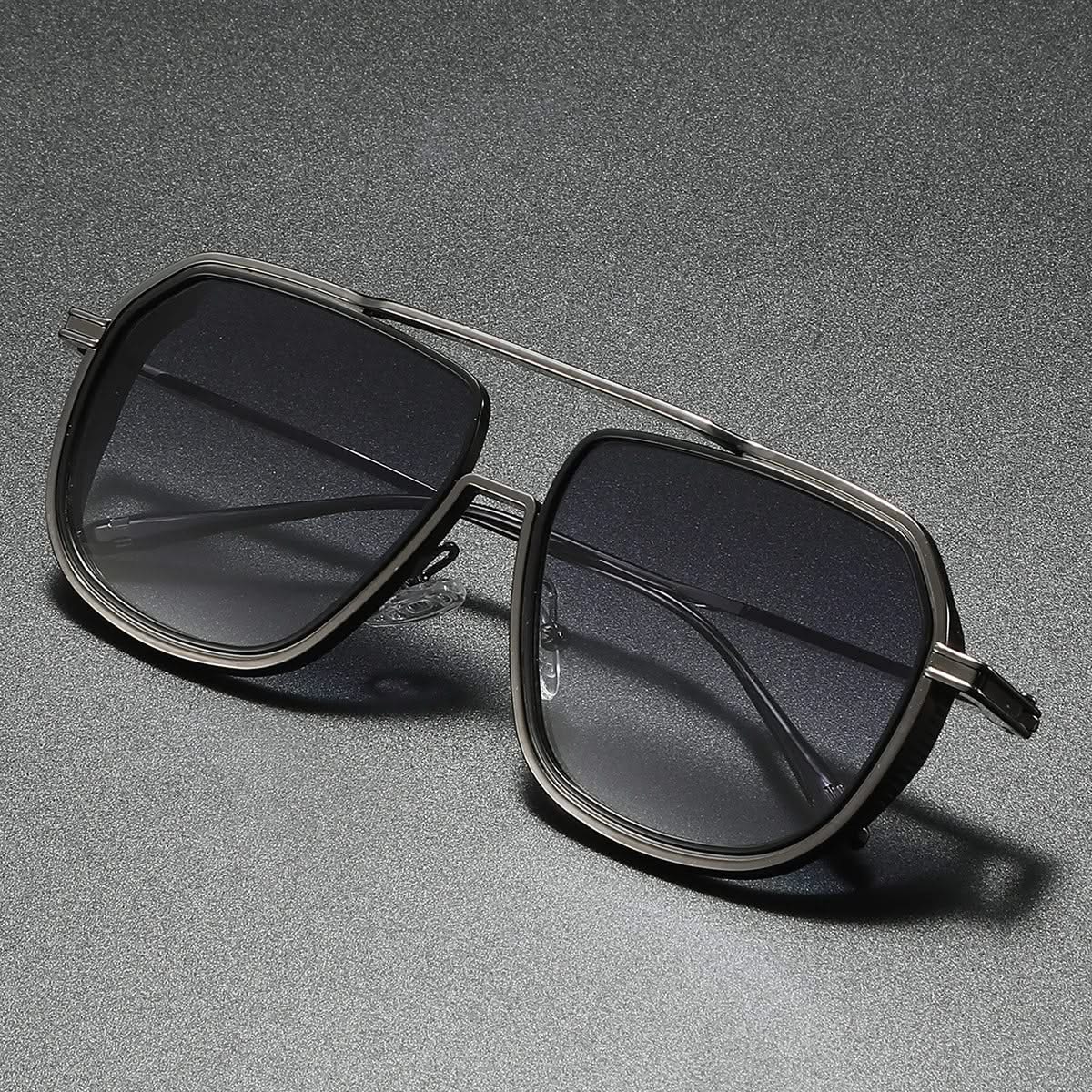 Aviator Sunglasses Polished Metal Frame UV Protection
