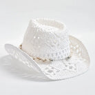 Women's Woven Sun Hat with Shell Trim