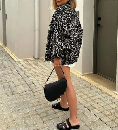 Zella | Bomber Jas Met Luipaard Print