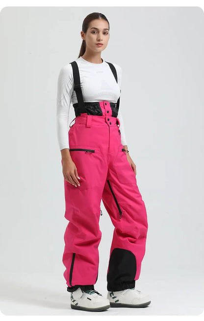 Dames Waterdichte en Winddichte Snowpants – Thermisch, Zwart, Ideaal voor Skiën en Snowboarden in de Winter
