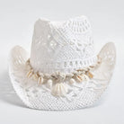 Women's Woven Sun Hat with Shell Trim