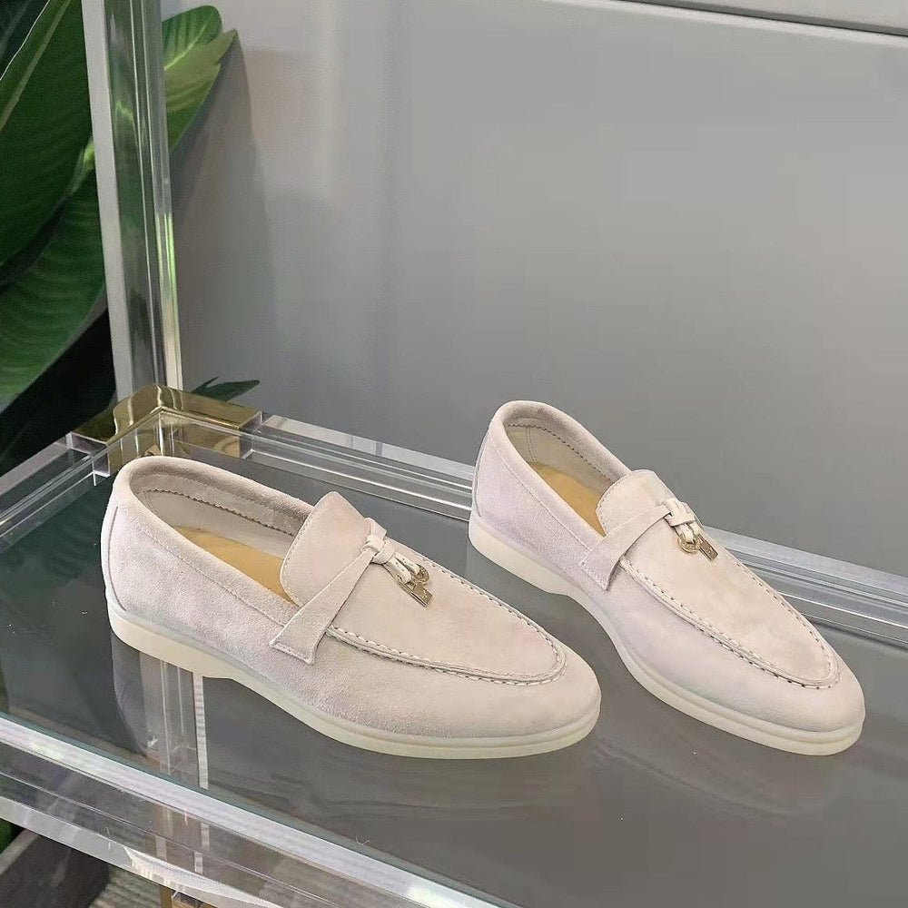 Dames loafers van suède met tijdloze elegante look