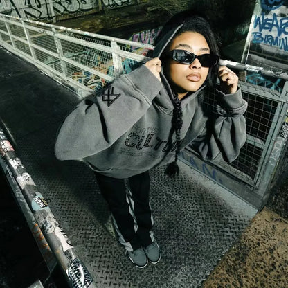 Dante Hoodie Uniseks | "For The Culture" Hoodie met Rhinestone Details