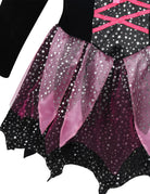 Girls witch costume set full outfit display