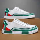 Men's Mesh Sneakers with Leather Patchwork Trim