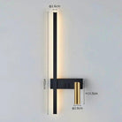 SVEA – Swivel LED Wall Light, black wall-mounted fixture with brass cylindrical accent.