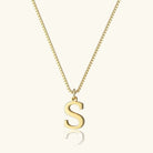 Women's Initial Pendant Necklace - Gold-Tone Letter Charm