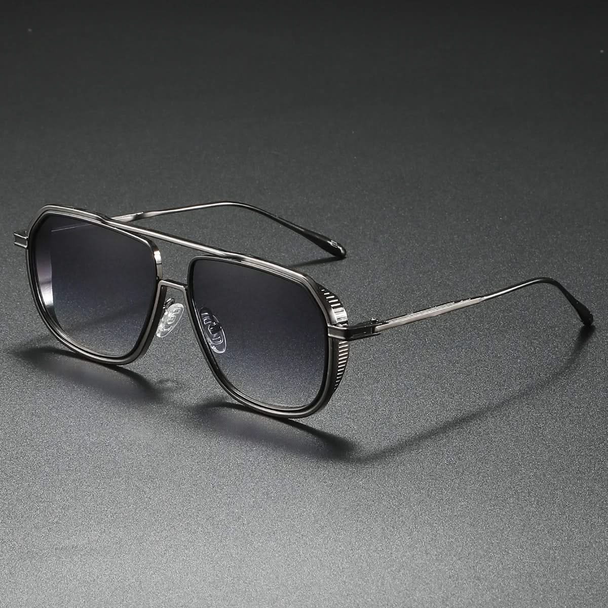 Aviator Sunglasses Polished Metal Frame UV Protection