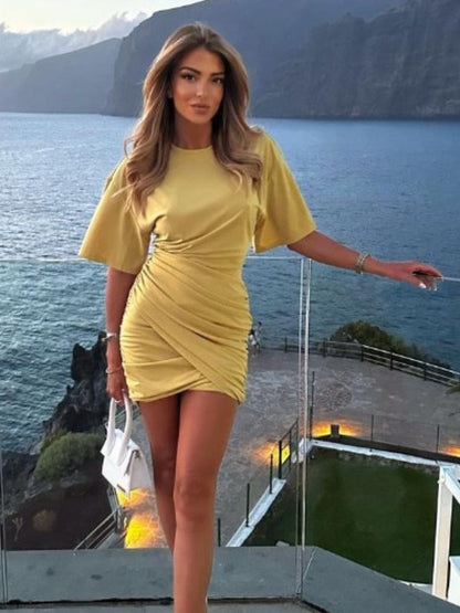 Marit | Dames Jurk – Getailleerd, Korte Pasvorm, Stretch Stof, Elbow Mouw