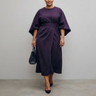 Women's Maxi Dress with Batwing Sleeves