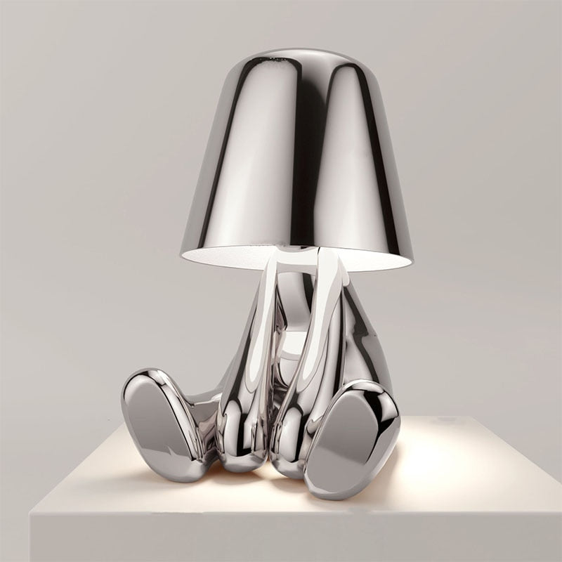 Decorative Figure Table Lamp – Touch-Dimmable Rechargeable LED Lamp