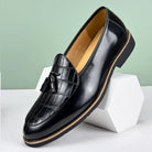 Men's Leather Tassel Loafers, Croc-Embossed Dress Shoes